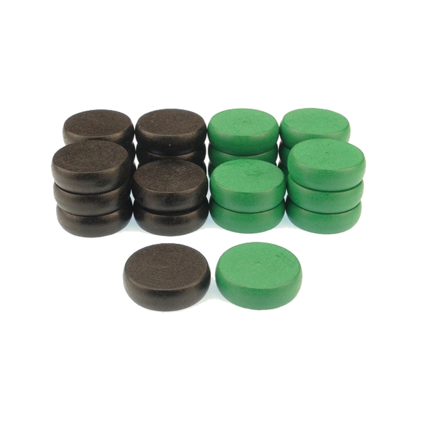 26 black-green crokinole tournament discs